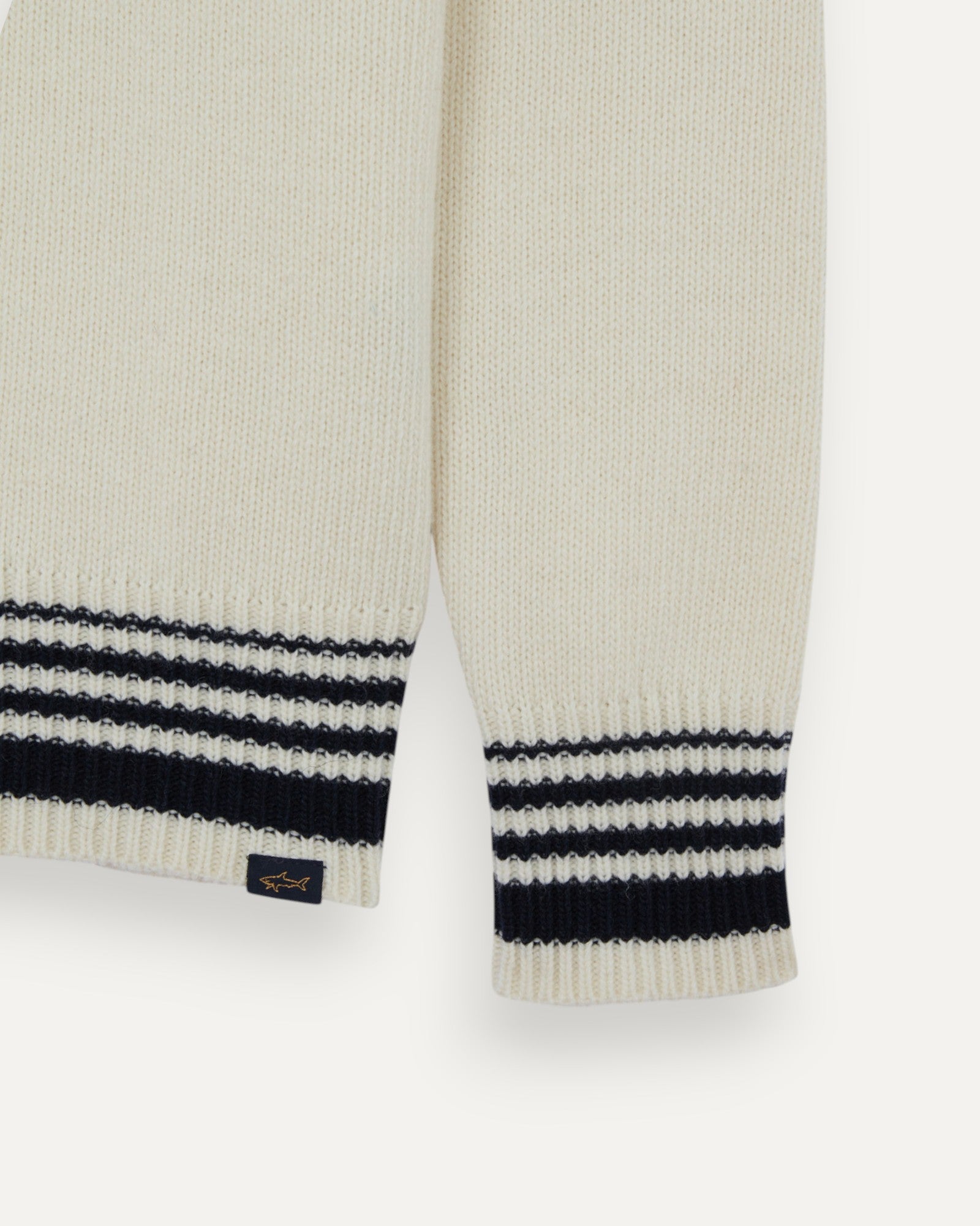 V Neck Knit Sweater Off White