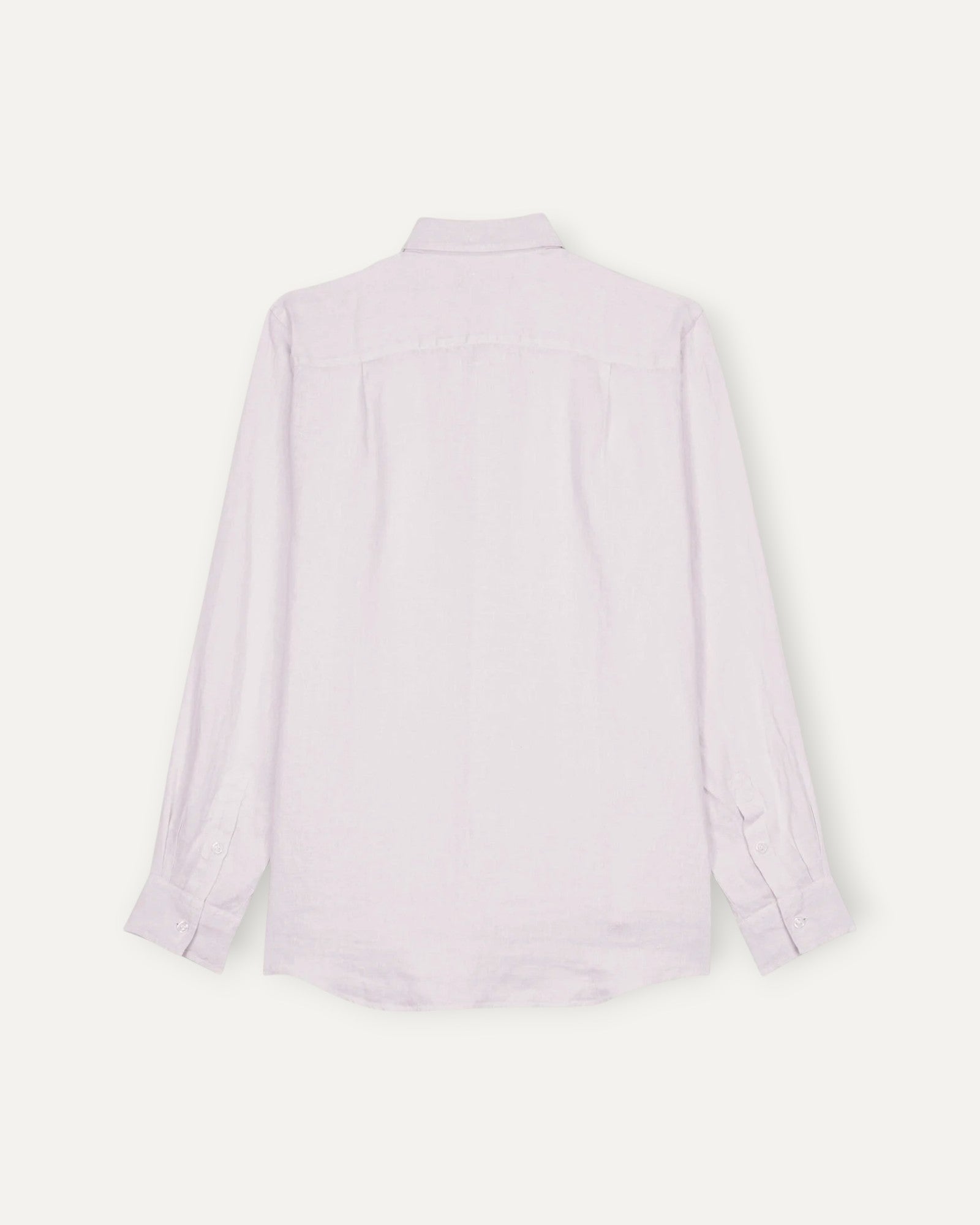 Caroubis Mens Solid Linen Shirt Pale Pink