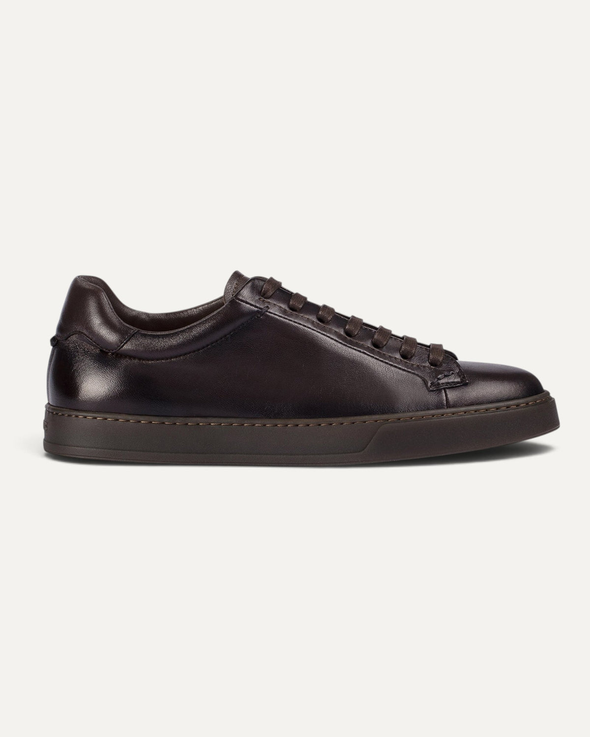 Leather Sneaker Dark Brown