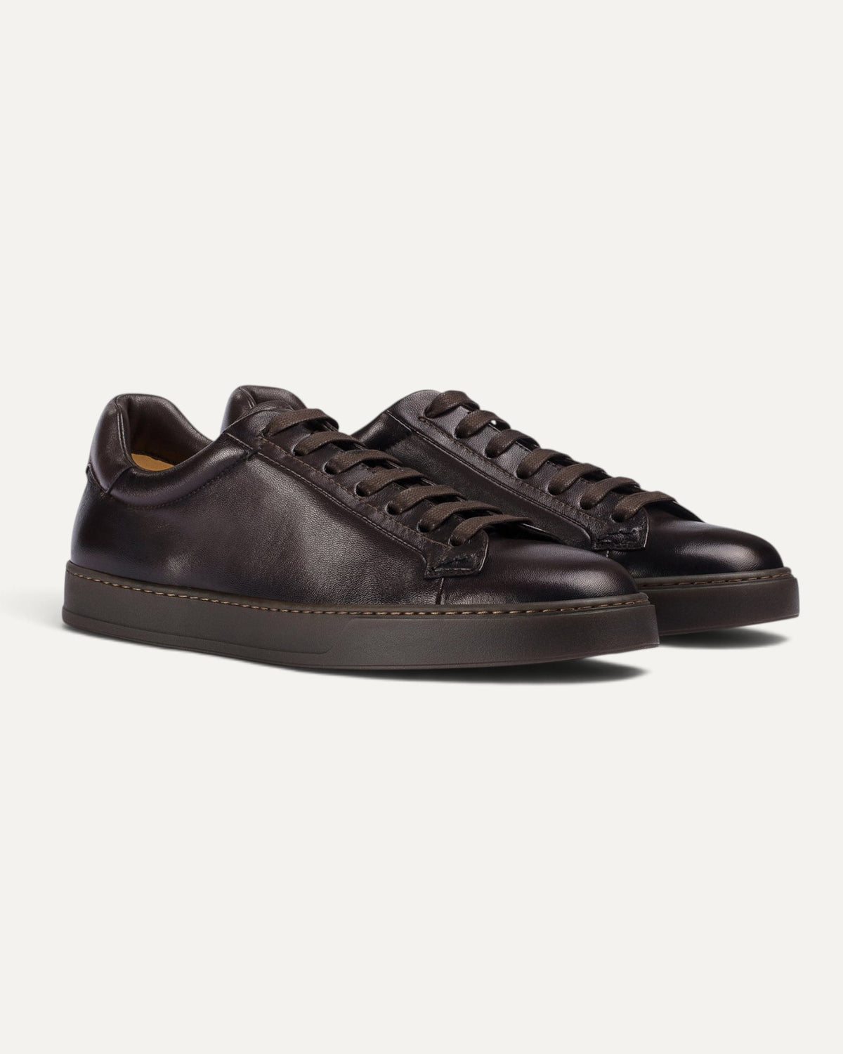 Leather Sneaker Dark Brown