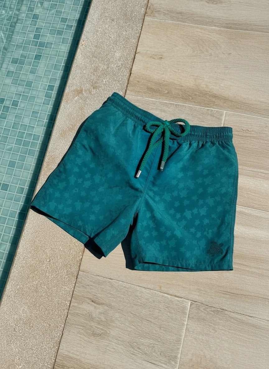 Moorea Water Reactive Micro Ronde des Tortues Petrol Green