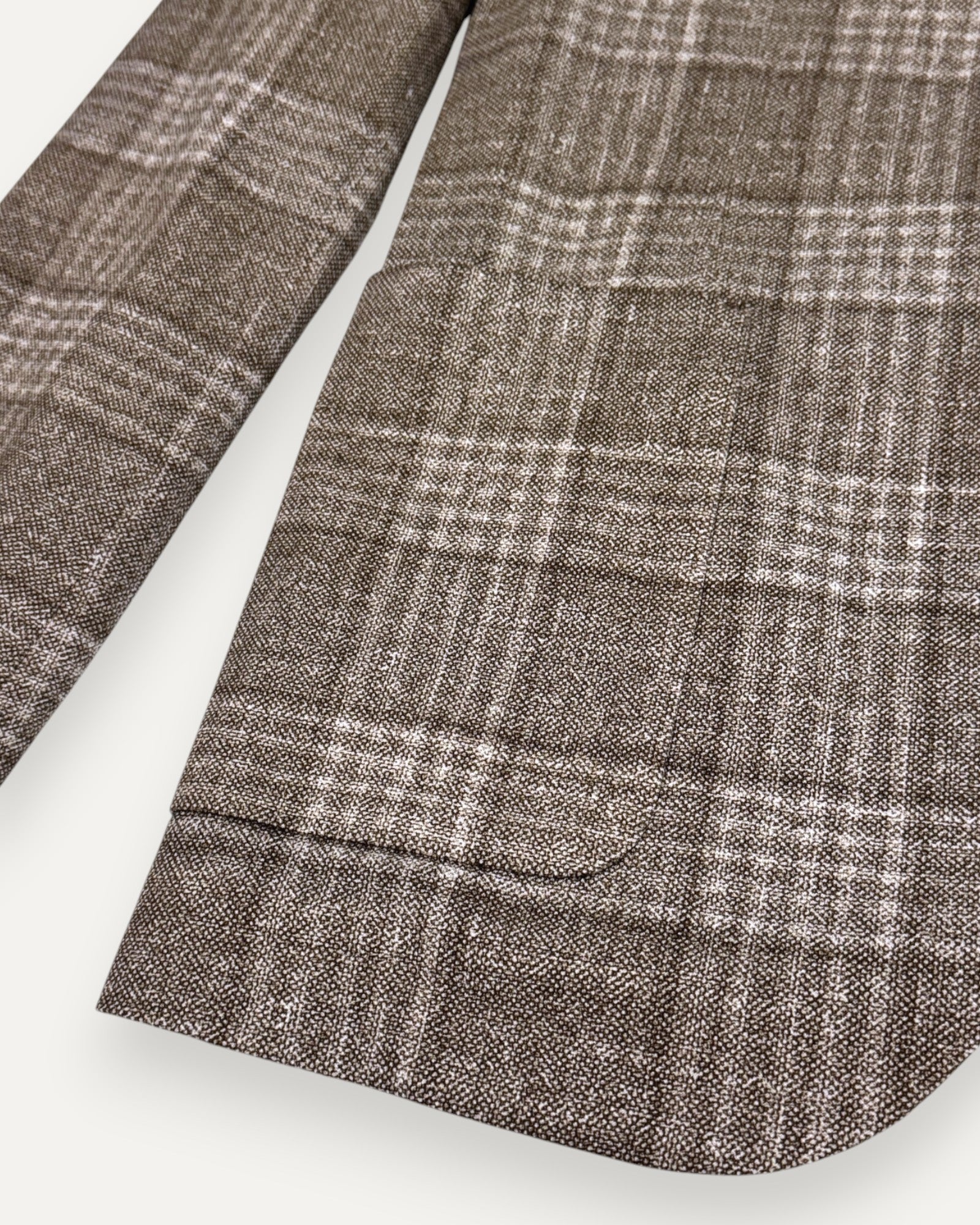 Single Breasted Checked Blazer Brown