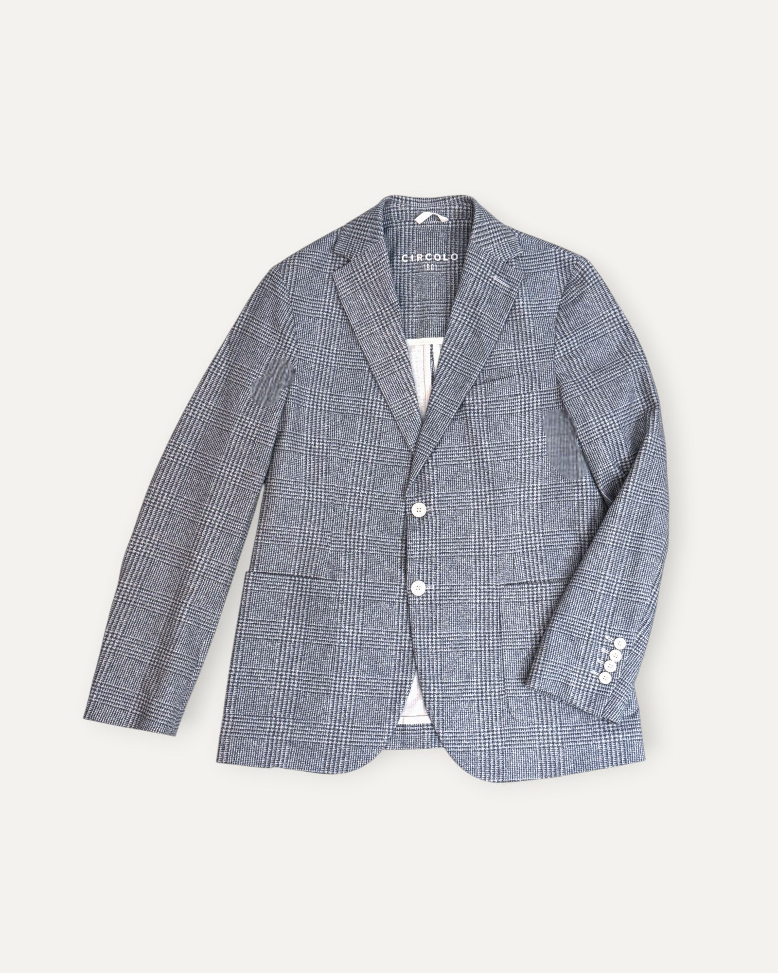 Single Breasted Blazer Blue Check