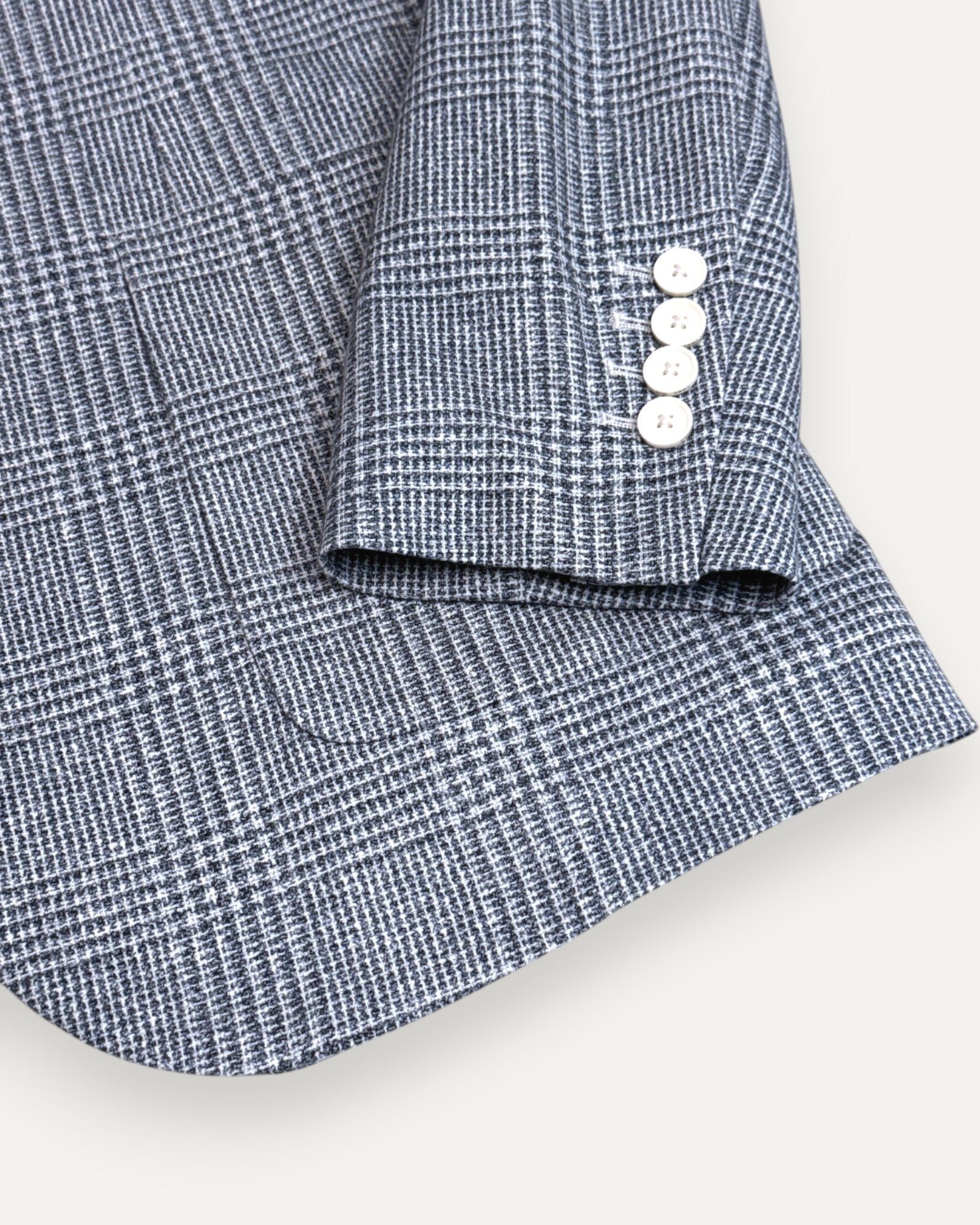 Single Breasted Blazer Blue Check