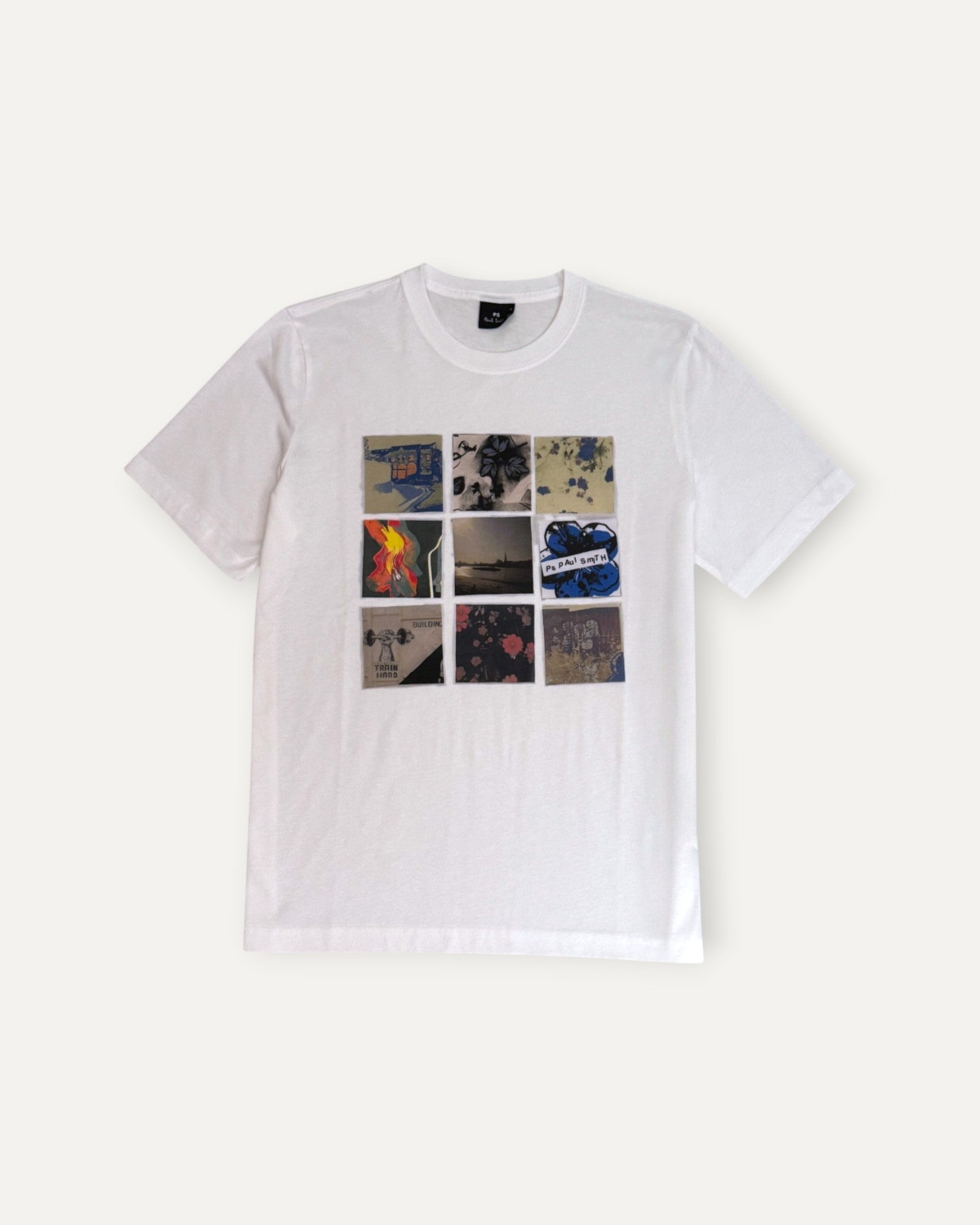 Squares Print T-Shirt White