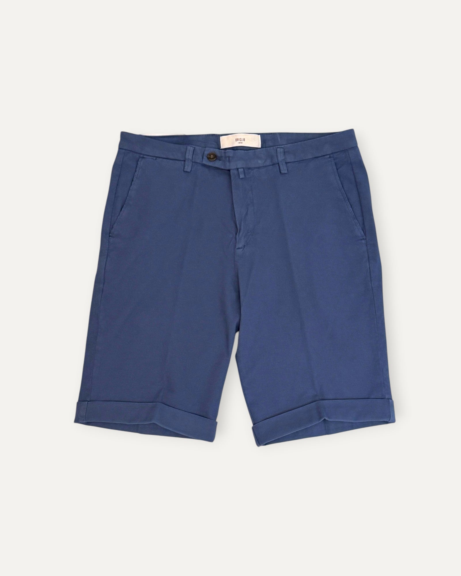Tailored Cotton Short Blue
