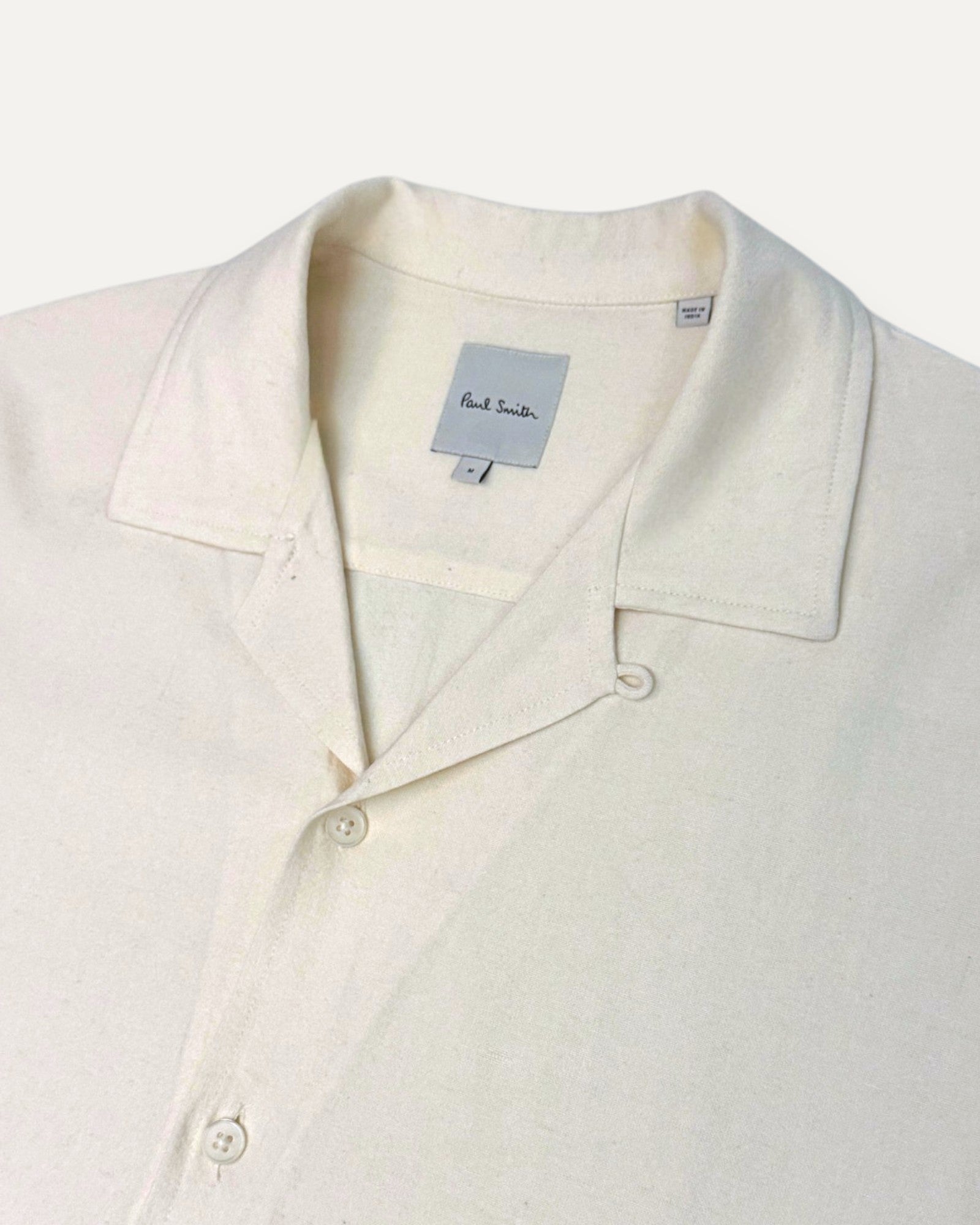 Embroidered Short Sleeved Shirt Ecru