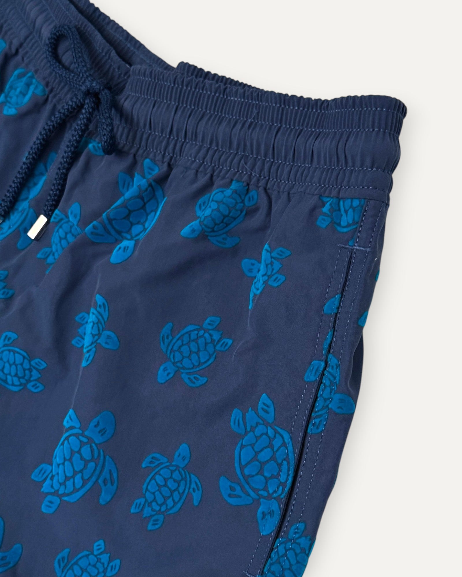 Moorea Flocked Ronde Des Tortues Swim Short Blue