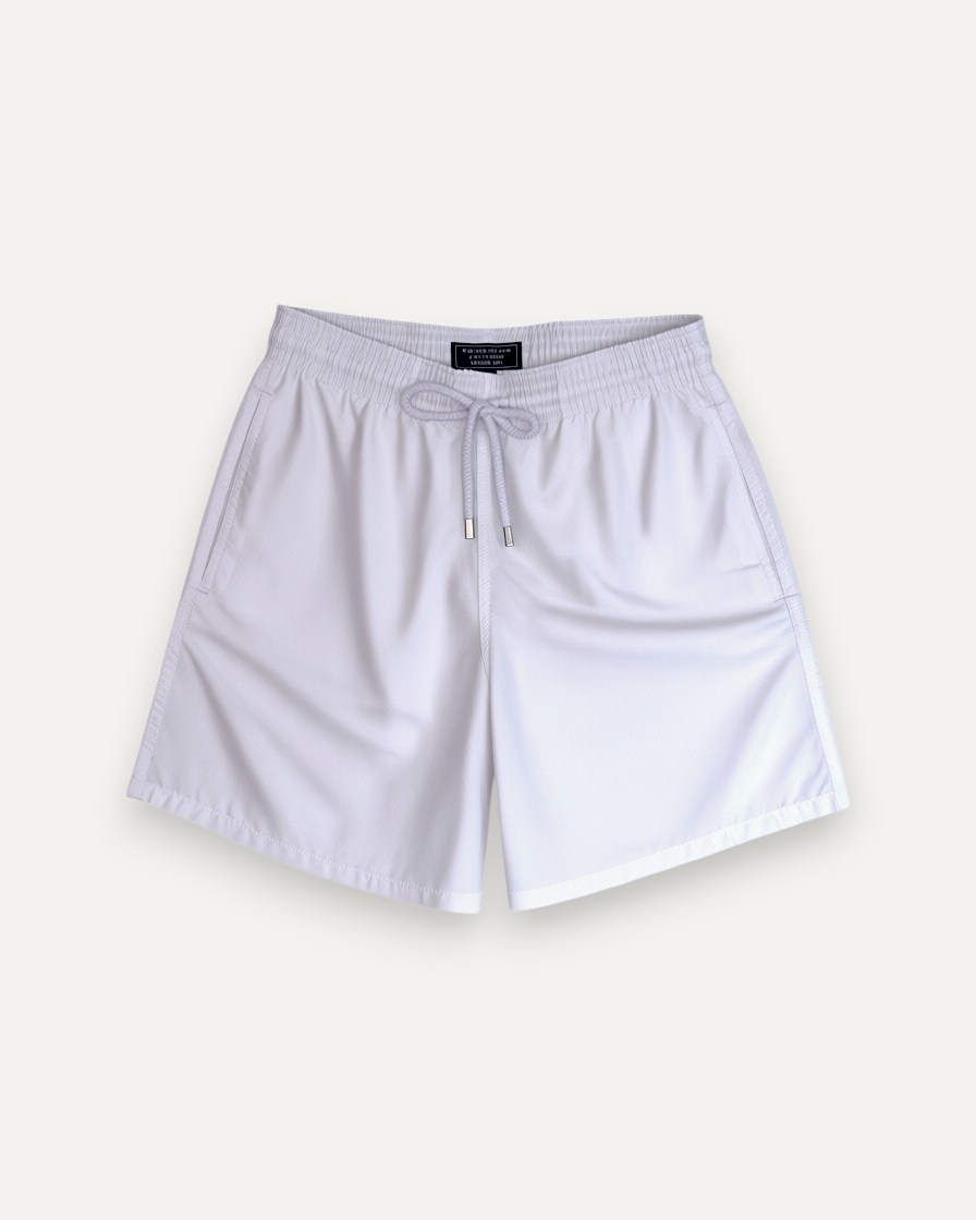 Moorea Mens Swim Short Solid White