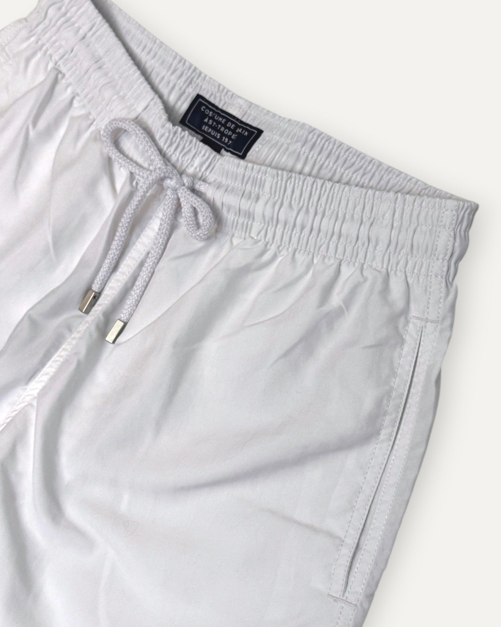 Moorea Mens Swim Short Solid White