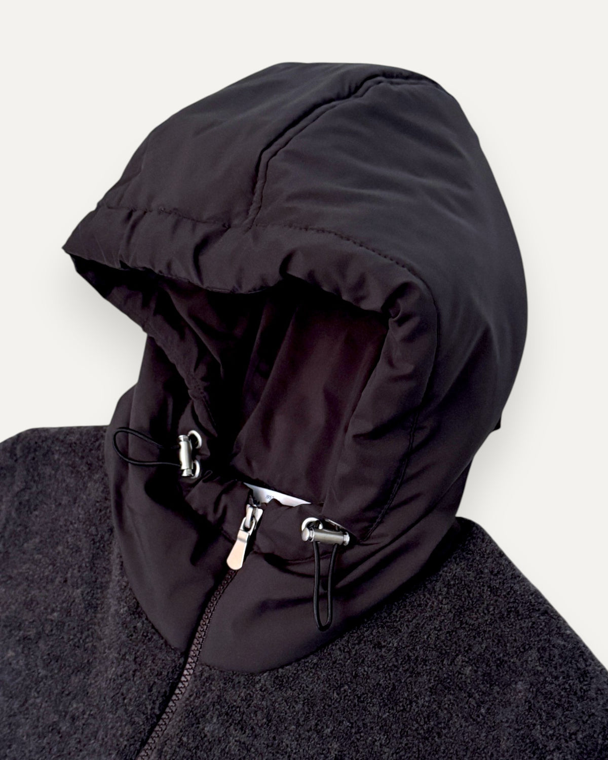 Knitted Hooded Jacket Espresso