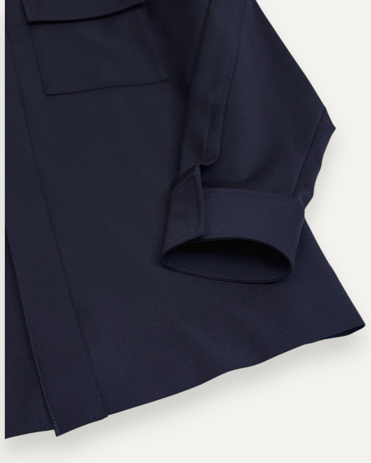 Knitted Shirt Jacket Navy