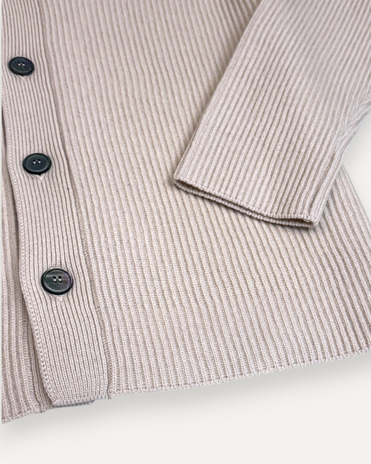 Knitted Long Sleeved Shirt Off White