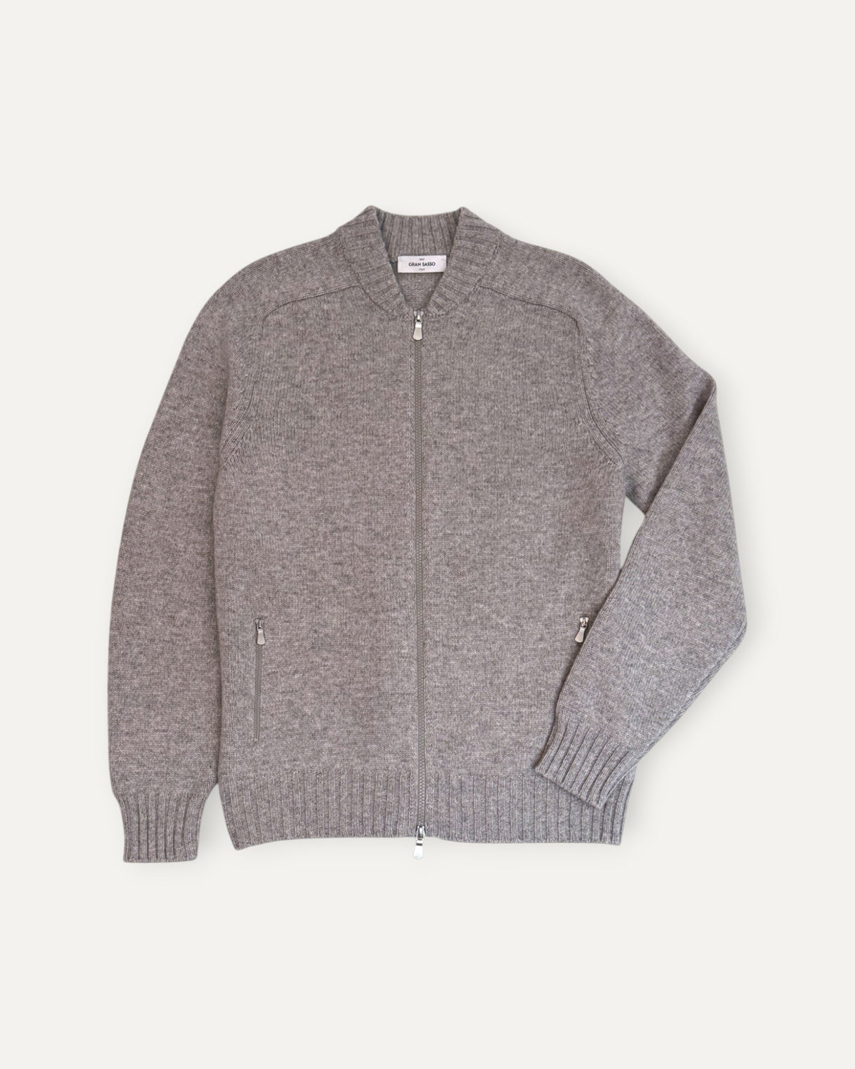 Knitted Bomber Jacket Grey