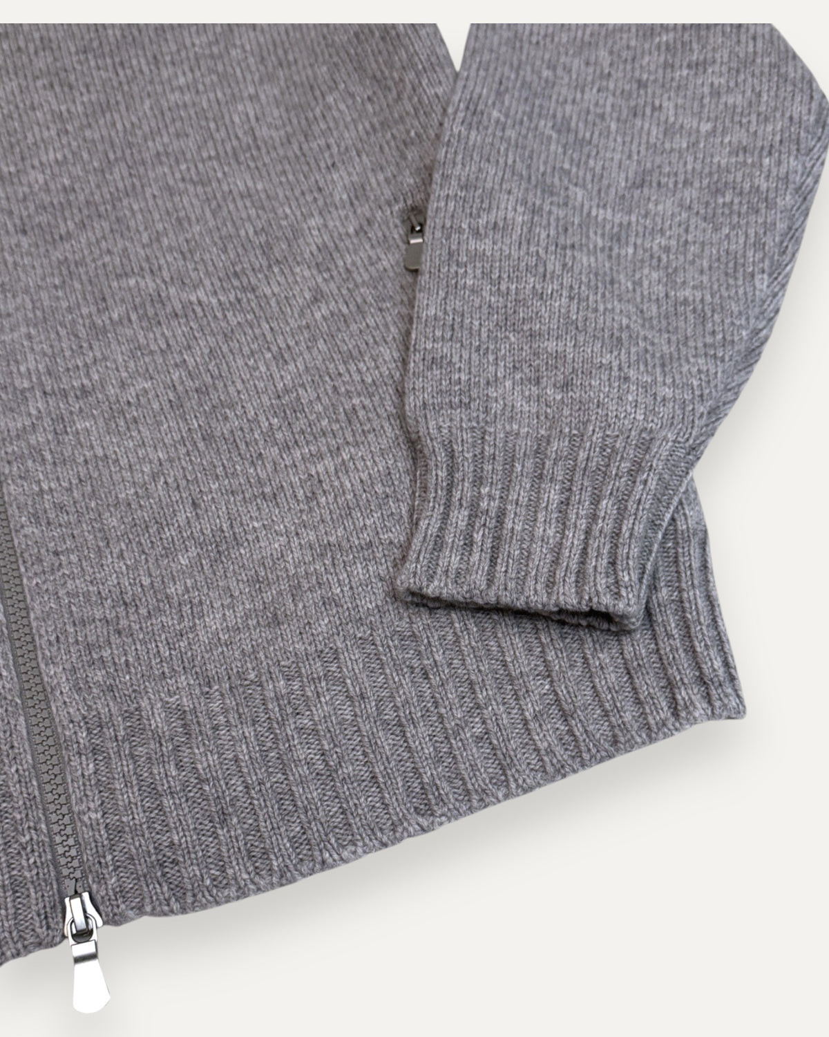 Knitted Bomber Jacket Grey