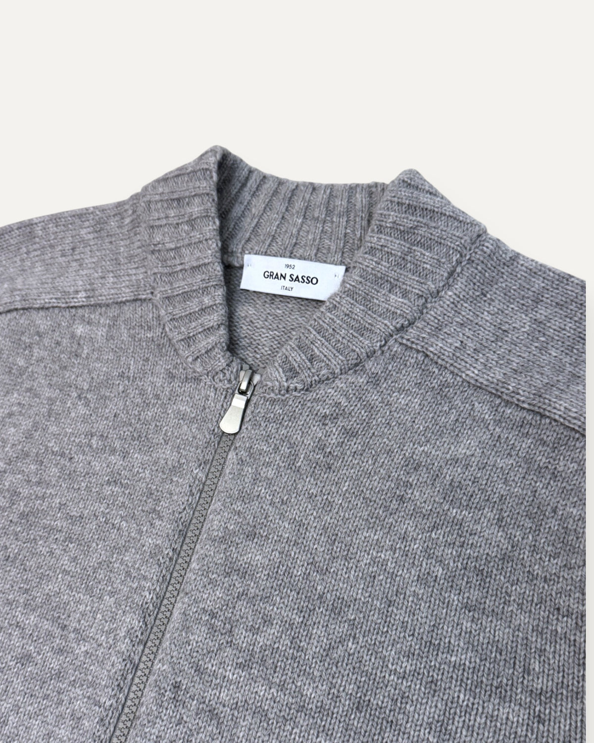 Knitted Bomber Jacket Grey