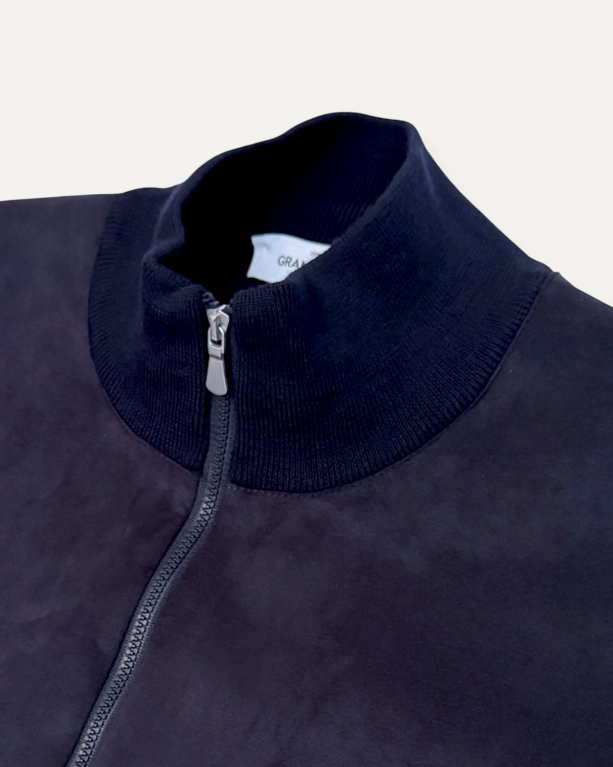 Mix Media Knitted Jacket Navy