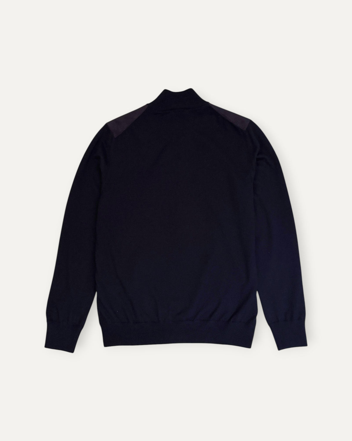 Mix Media Knitted Jacket Navy