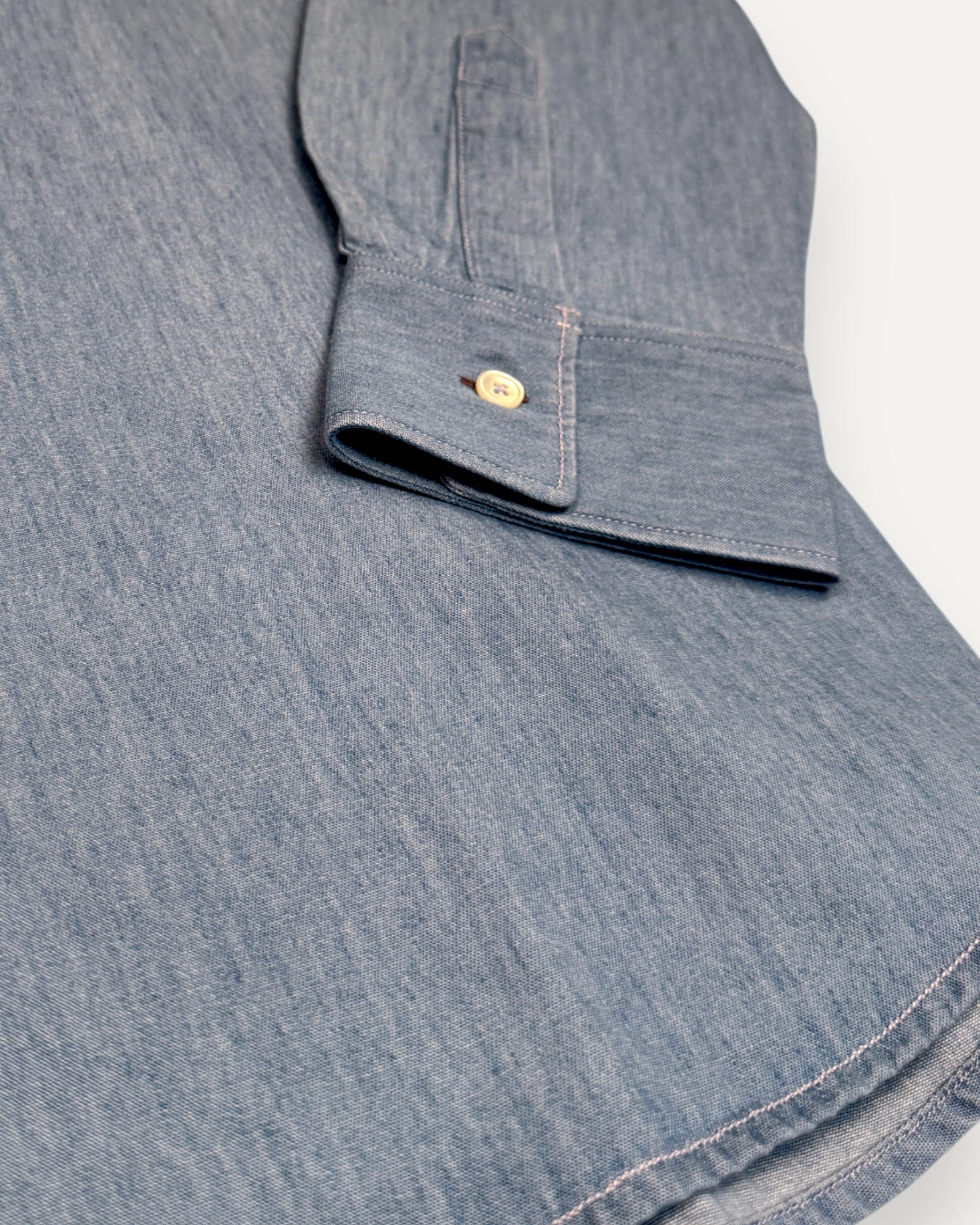 Relaxed Fit Mid Wash Chambray Shirt