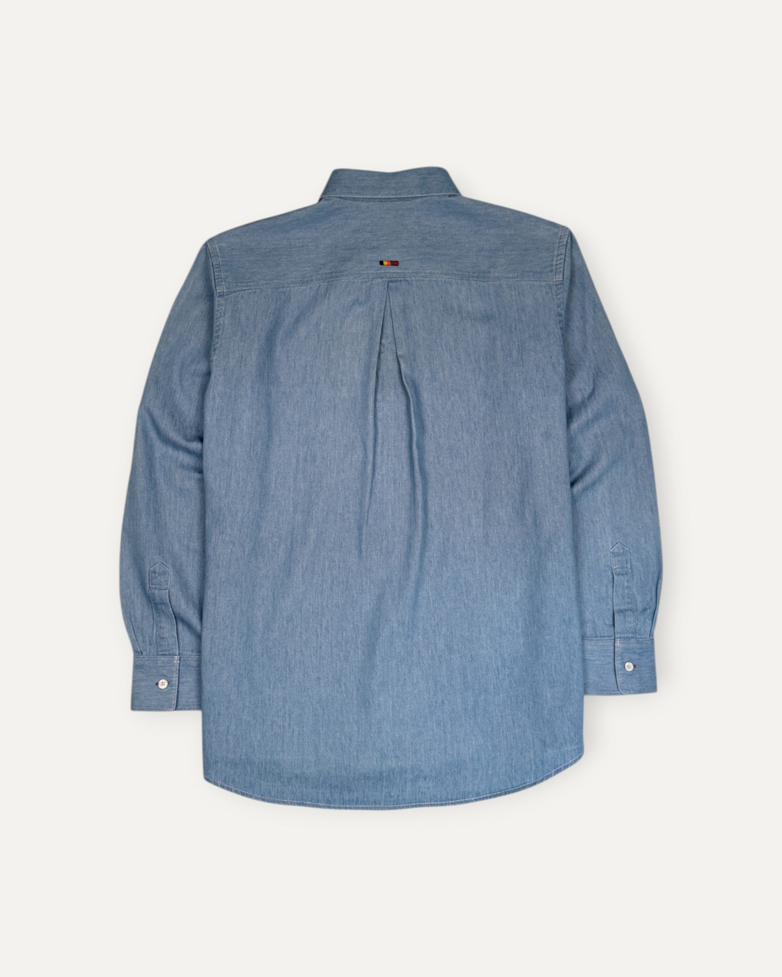 Relaxed Fit Mid Wash Chambray Shirt