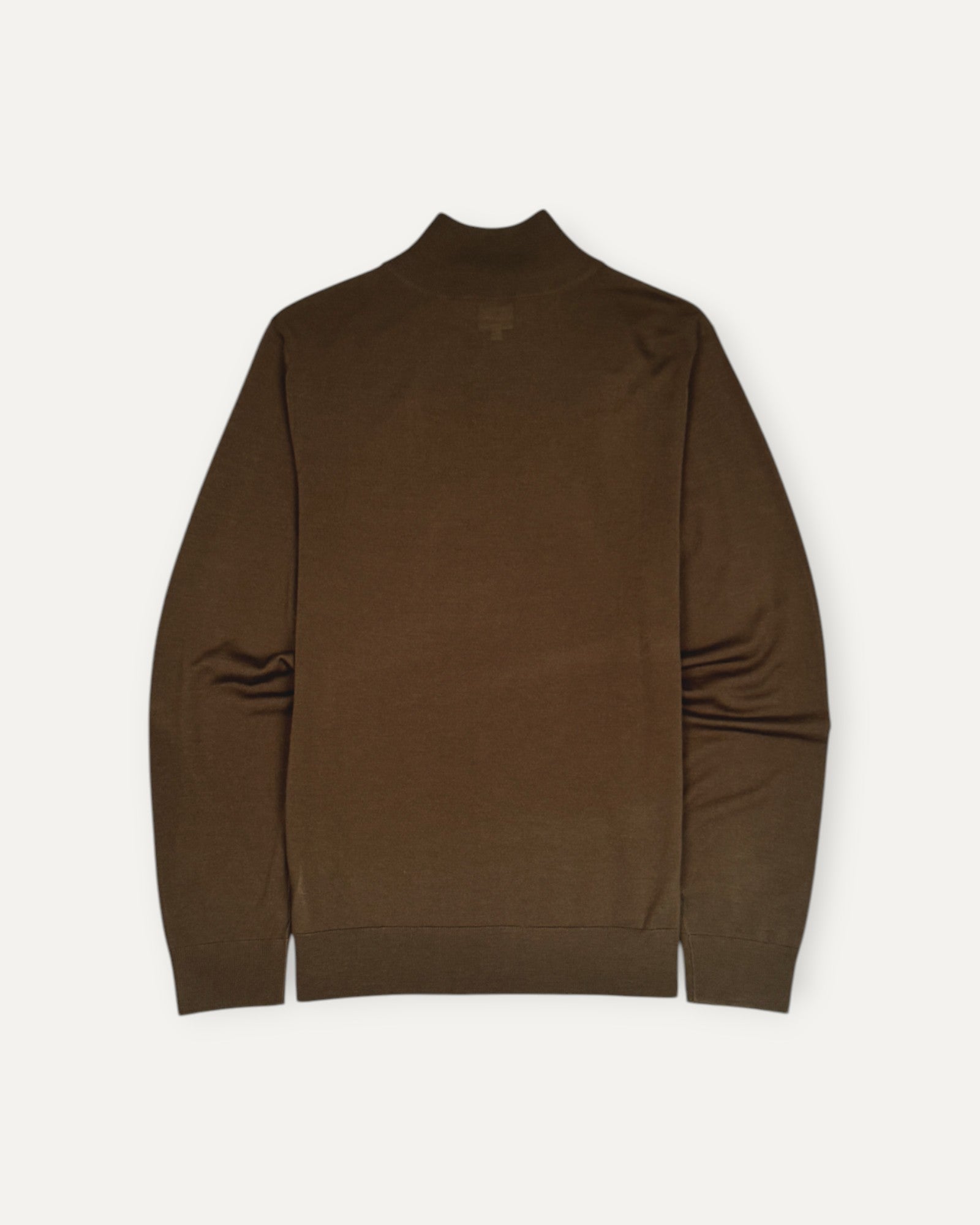 Half Zip Merino Wool Sweater Khaki