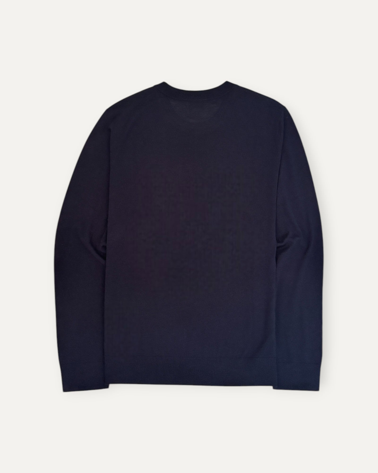 Crew Neck Merino Wool Sweater Navy