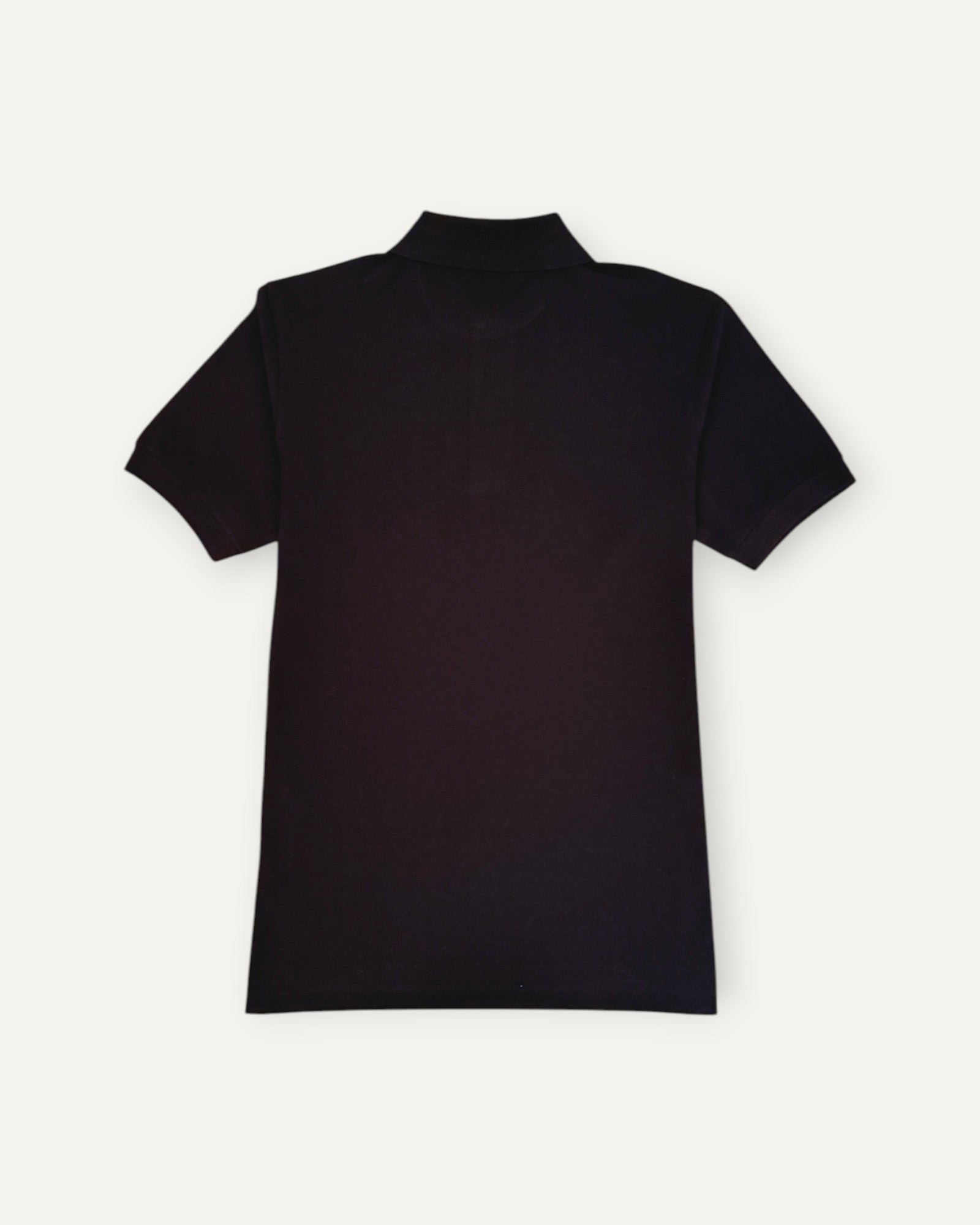 Striped Placket Polo Black