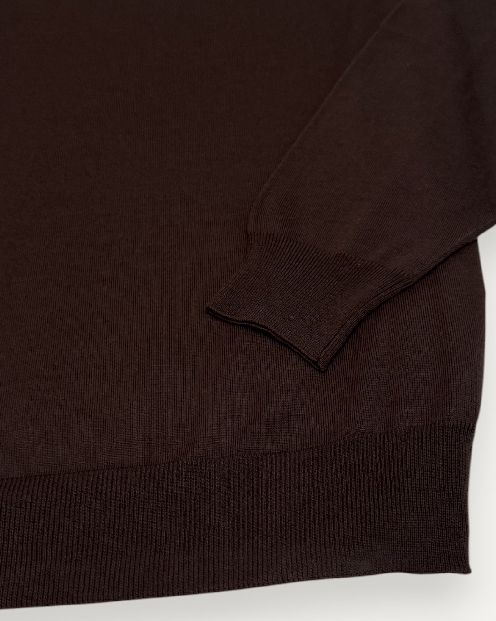 One Piece Collar Polo Sweater Brown