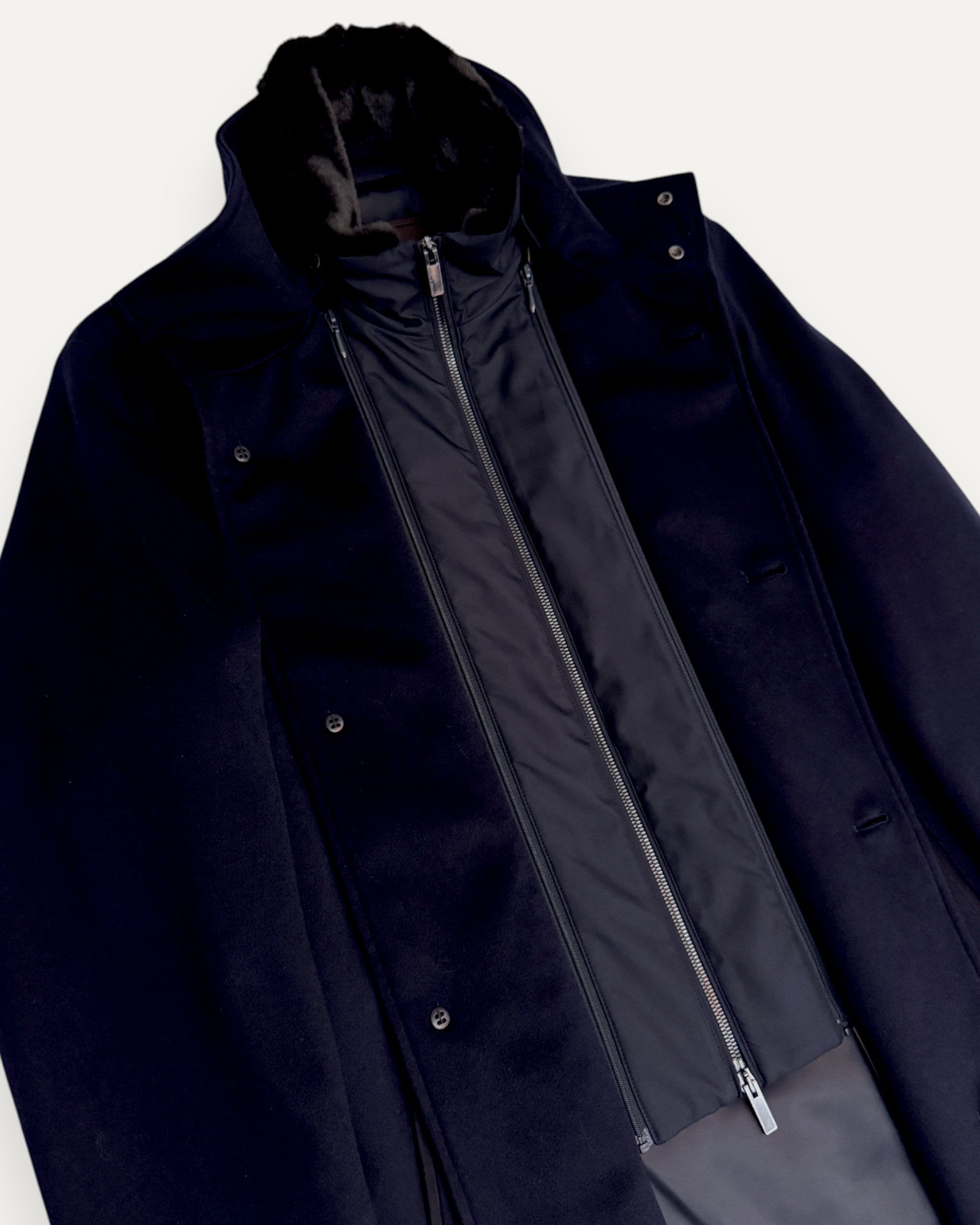Loro Piana Cashmere Carcoat Navy