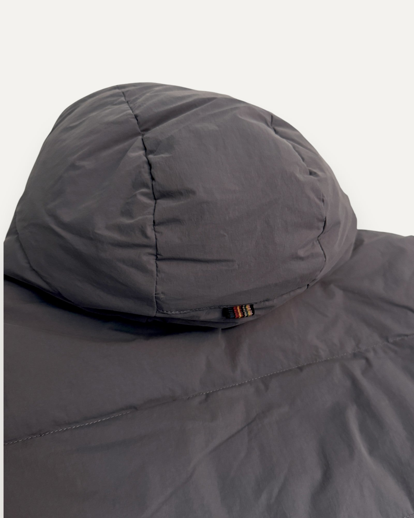 Mid Length Hooded Down Jacket Pale Blue