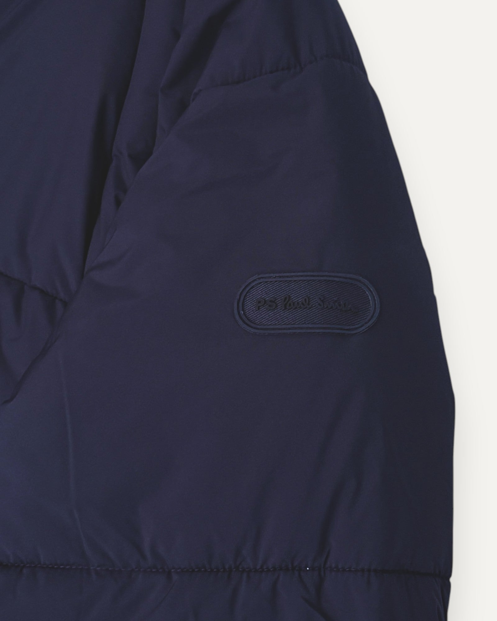 Recycled Polyester Hooded Puffer Jacket Navy