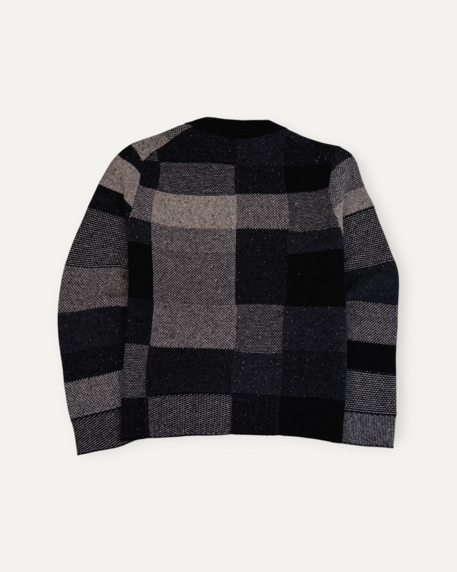 Patchwork Cardigan Navy