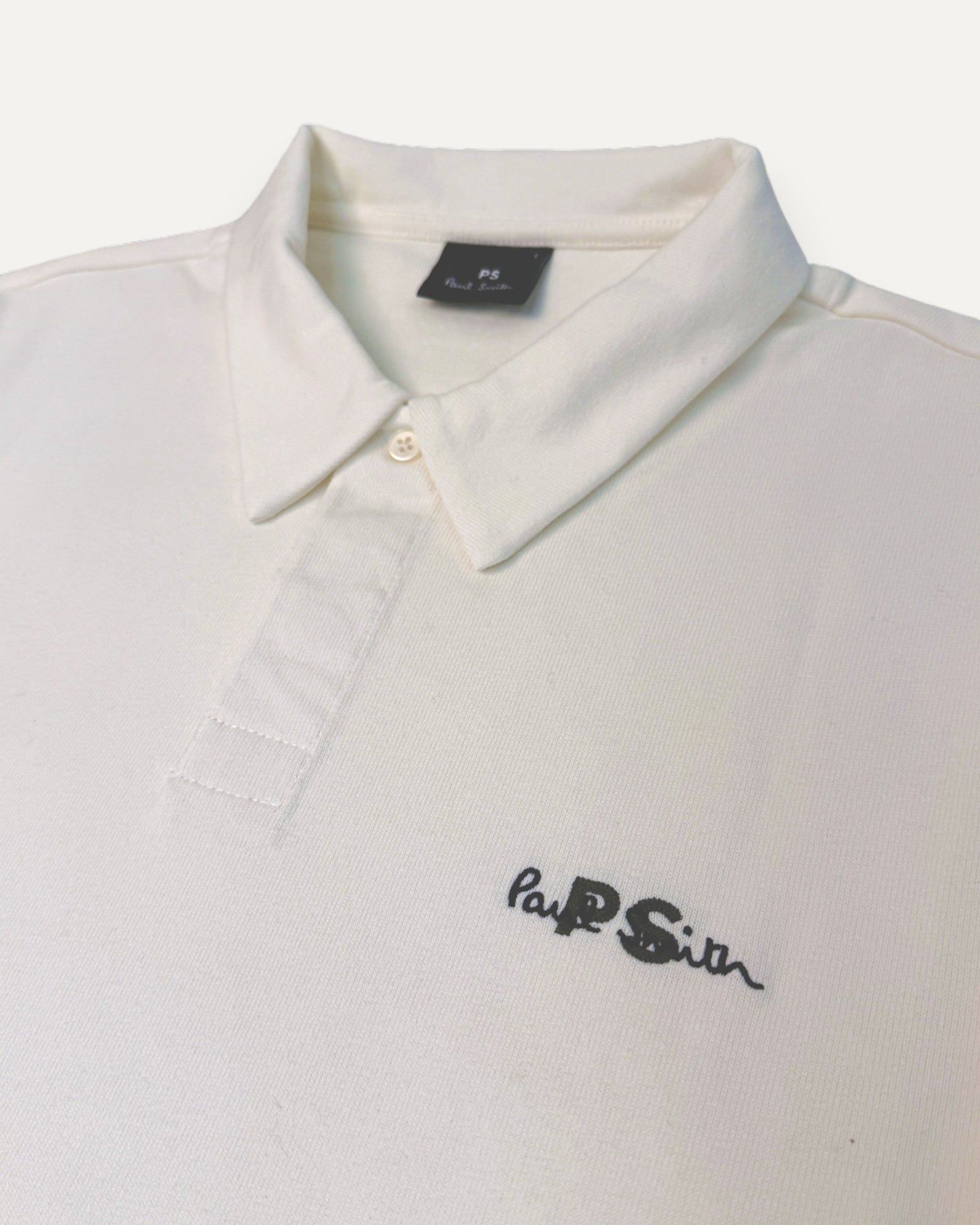 Long Sleeved Polo Off White