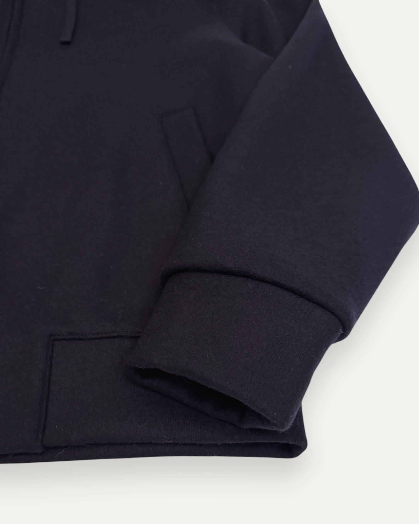 Wool Zip Front Hoodie