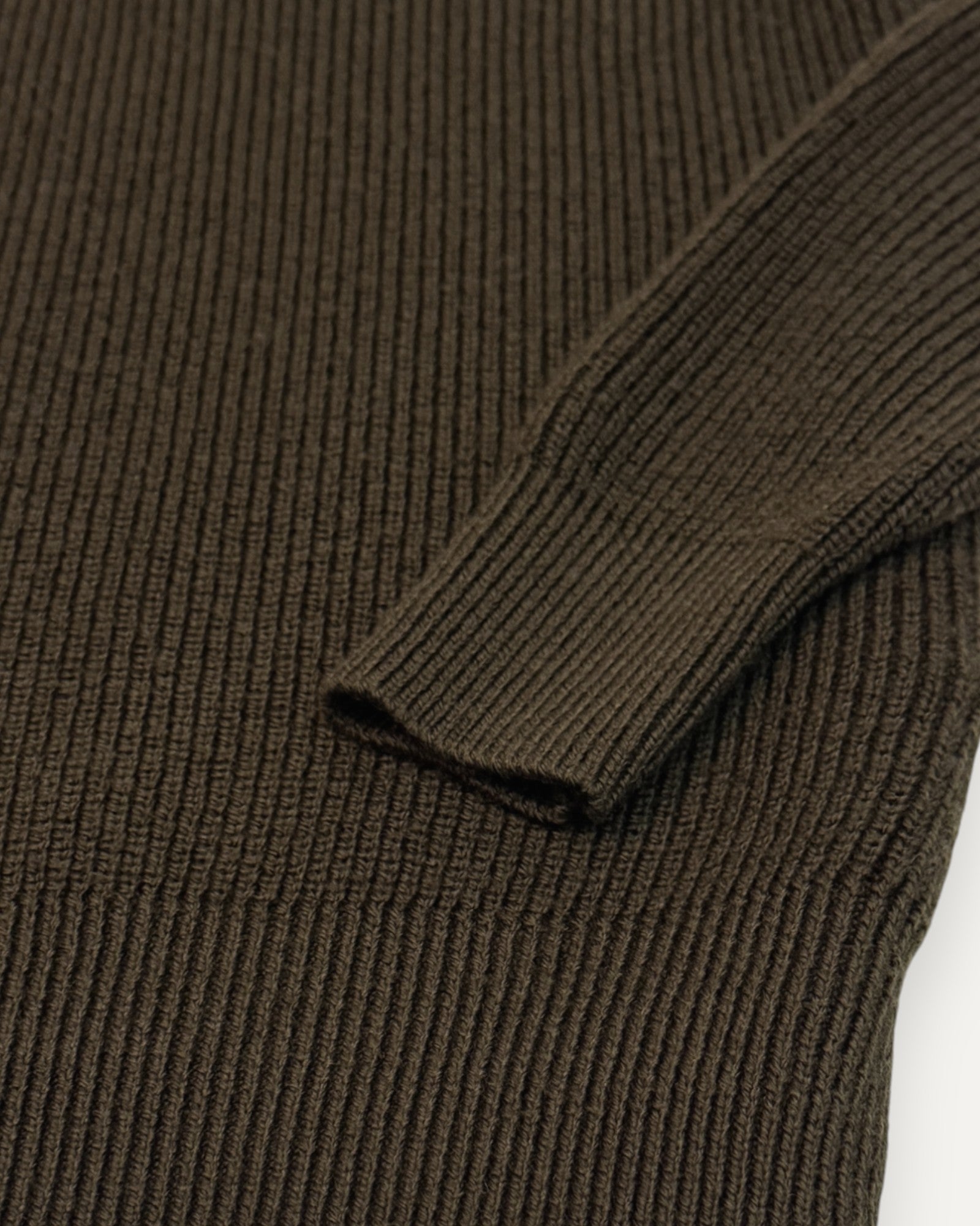 Knitted Merino Wool Polo Jumper Forest Green