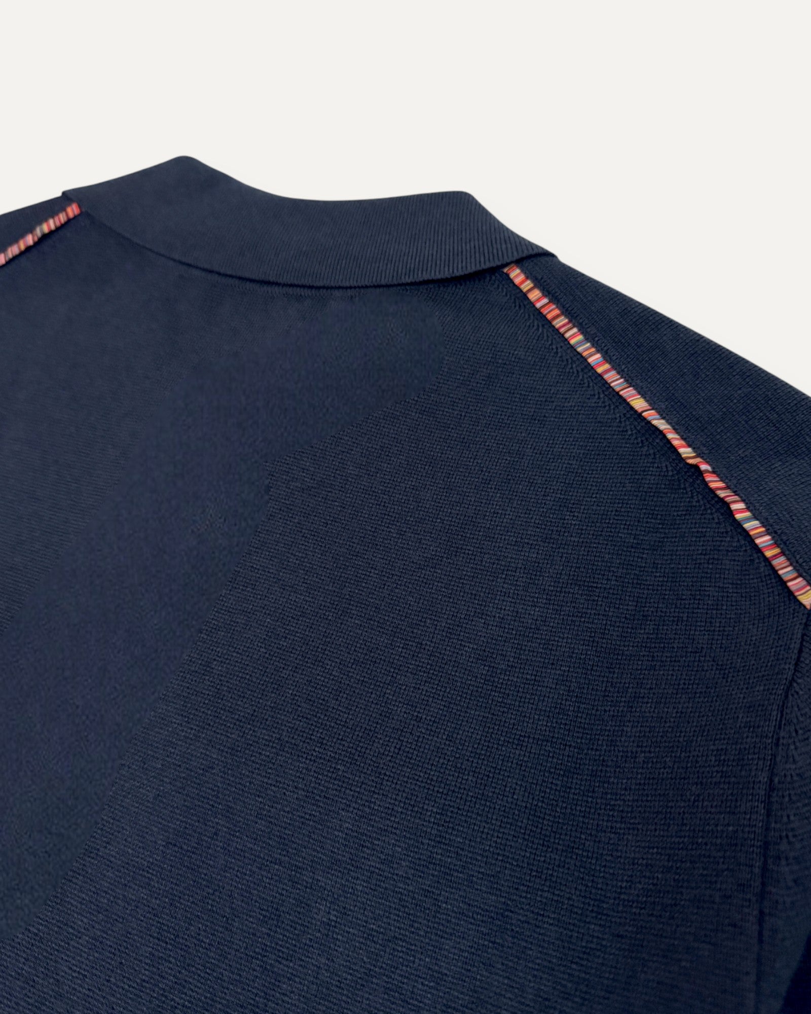 Merino-Cotton Patch Pocket Cardigan Dark Blue