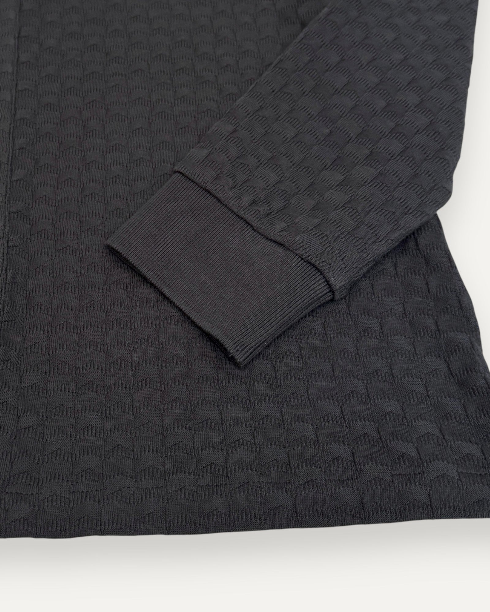 Button Front Fastening Jersey Shirt Smoke