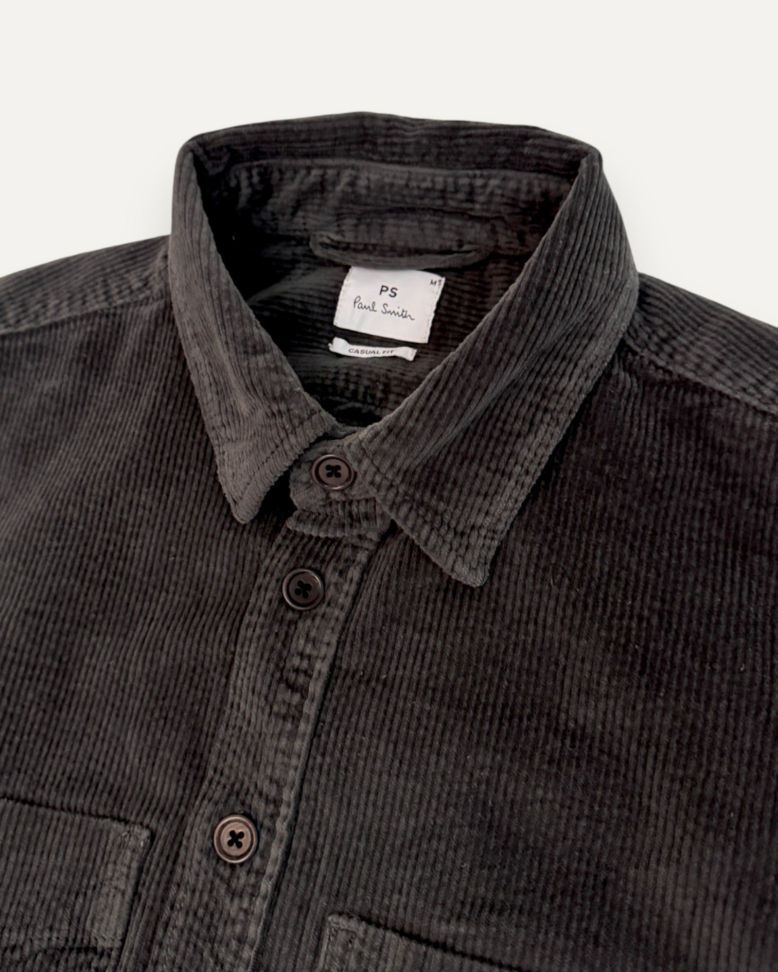 Corduroy Casual Fit Overshirt Charcoal
