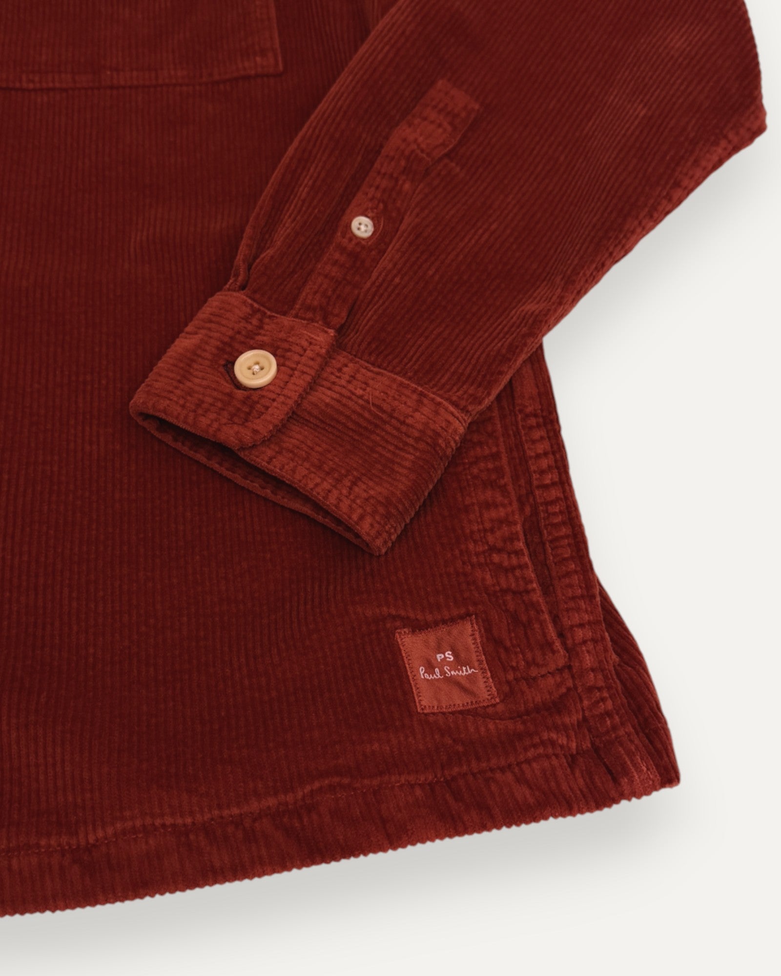 Corduroy Casual Fit Overshirt Rust