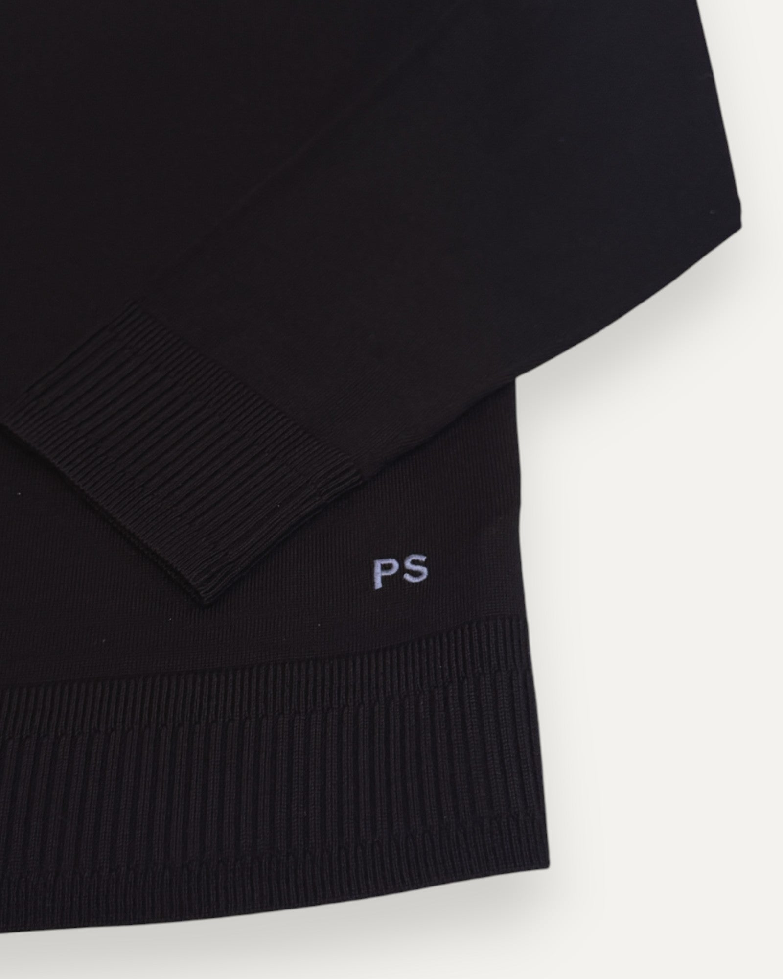 Merino Wool Crew Neck Sweater Black