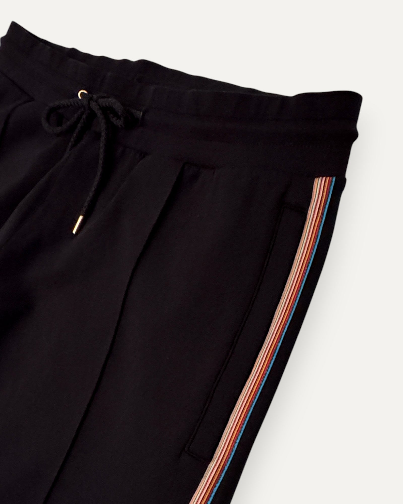 Jogger Pant with Signature Stripe Taped Seam Black
