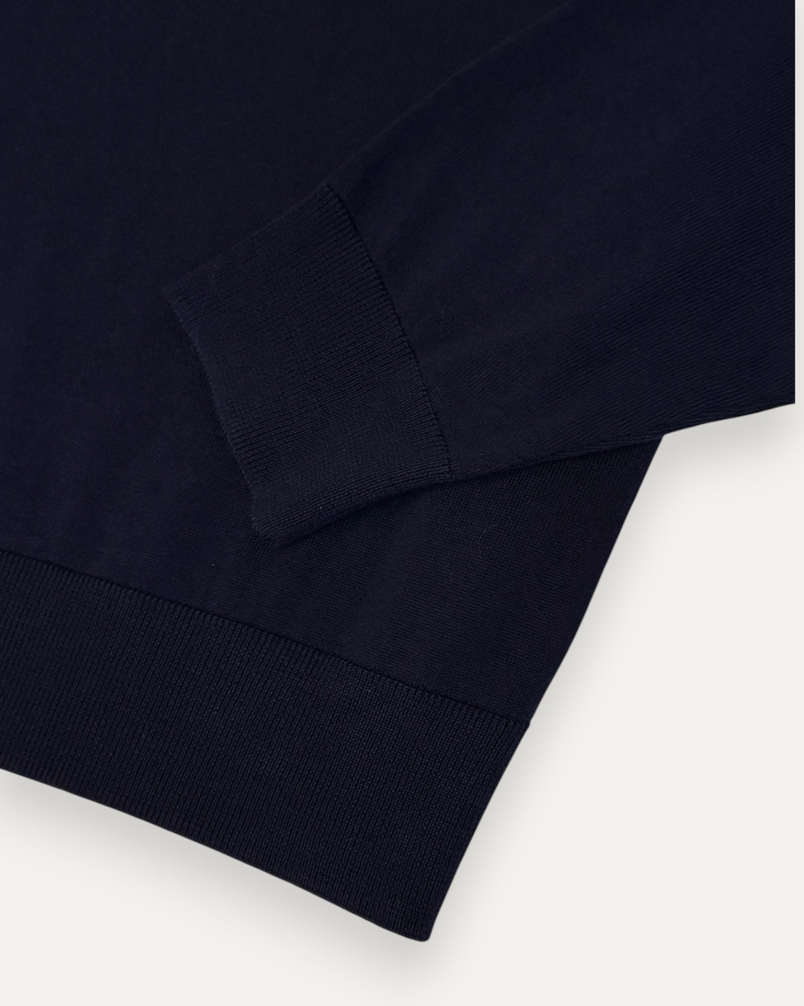 Half Zip Merino Wool Sweater Navy