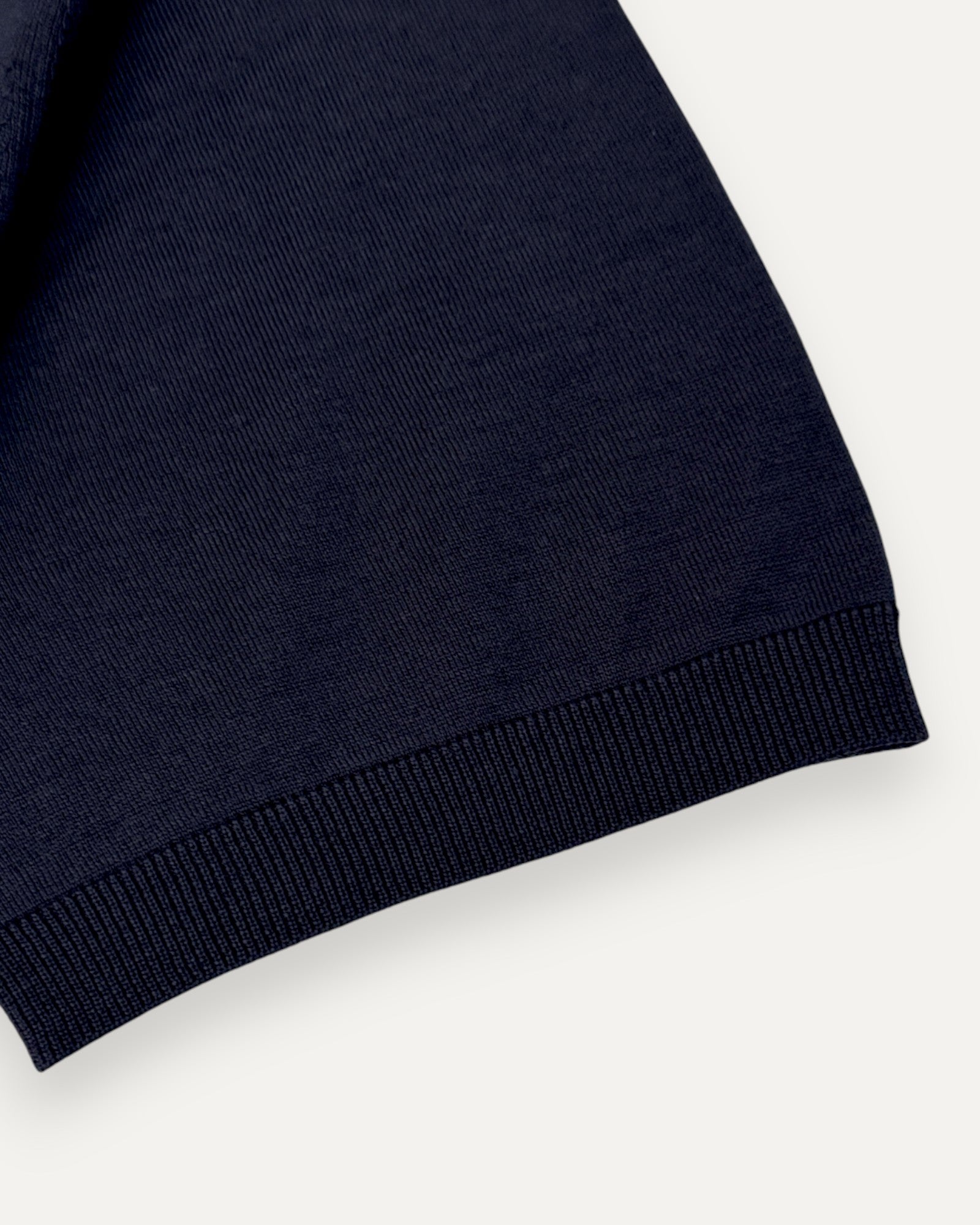 'Signature Stripe' Trim Placket Polo Shirt Navy