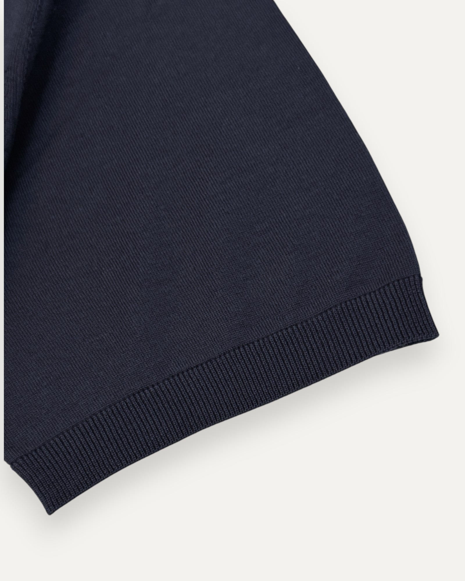 Merino Wool 'Signature Stripe' Knitted Polo Shirt Charcoal