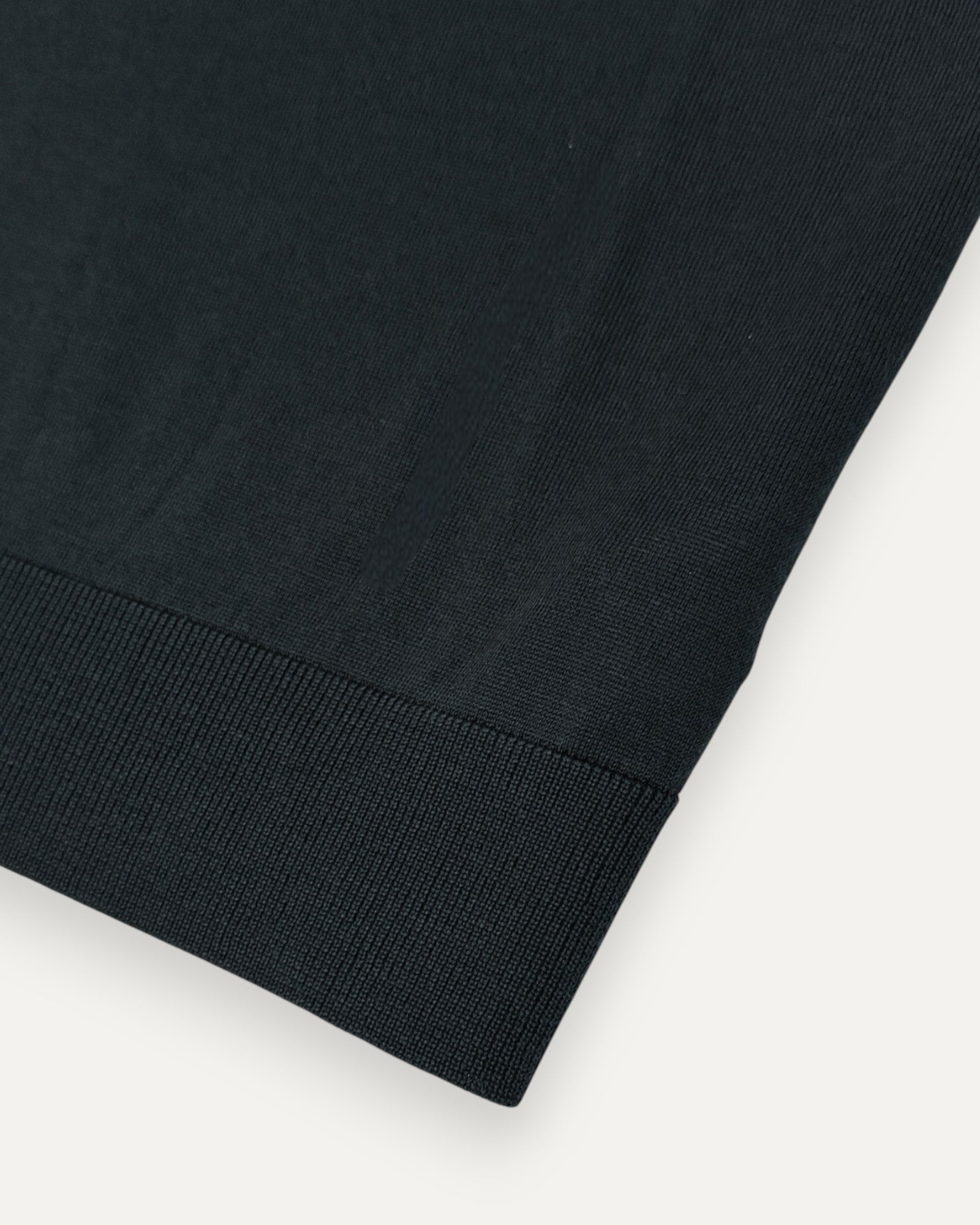 Merino Wool 'Signature Stripe' Knitted Polo Shirt Dark Green