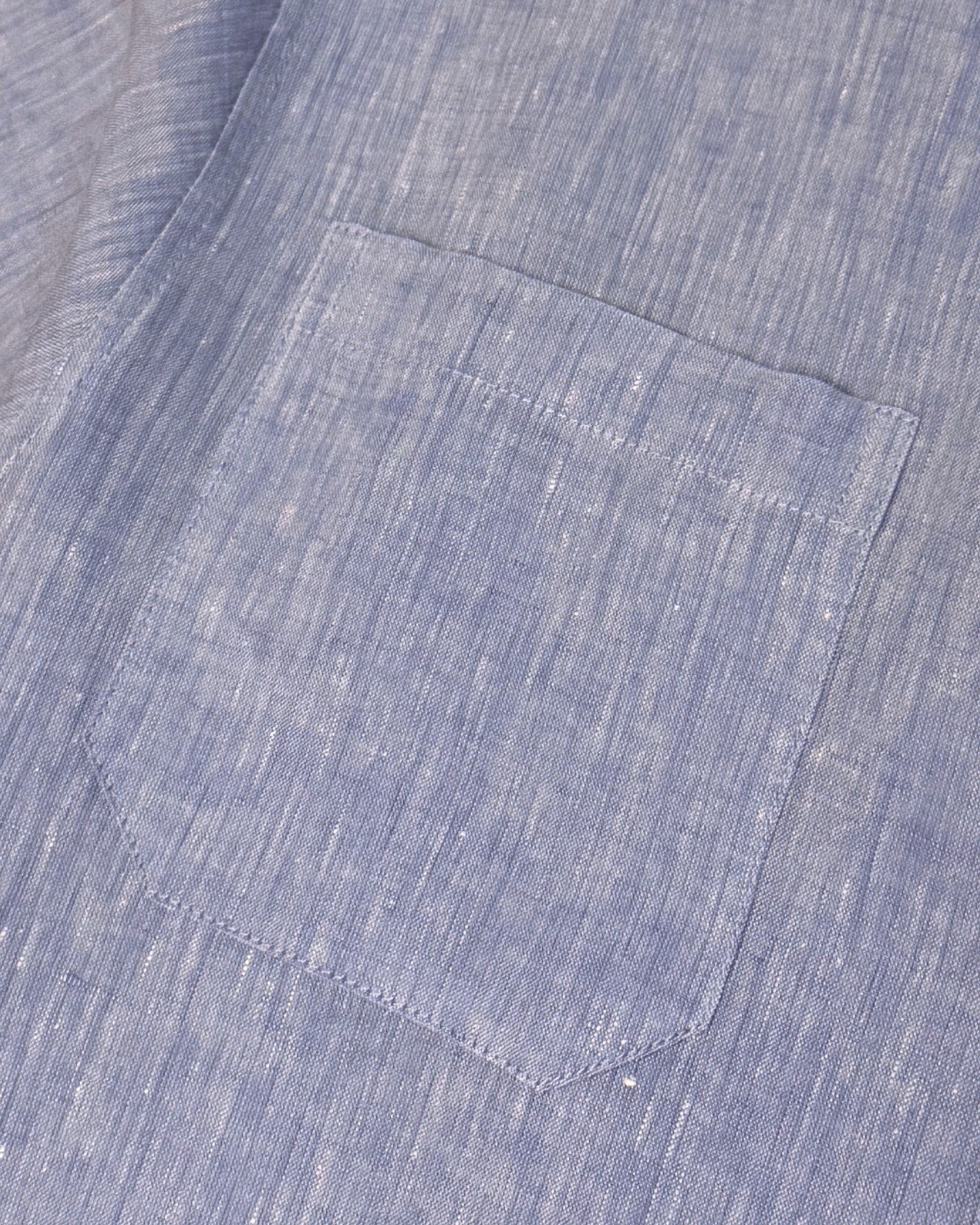 Hawaii Collar Linen Shirt Pale Blue