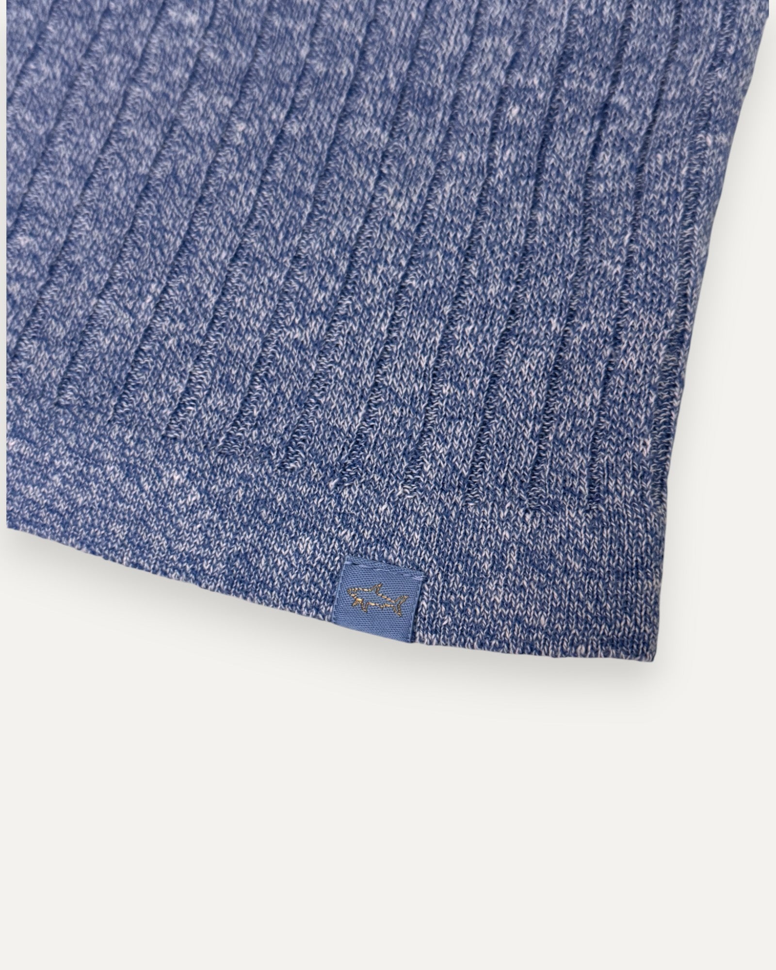Riviera Linen-Cotton Polo Shirt Blue