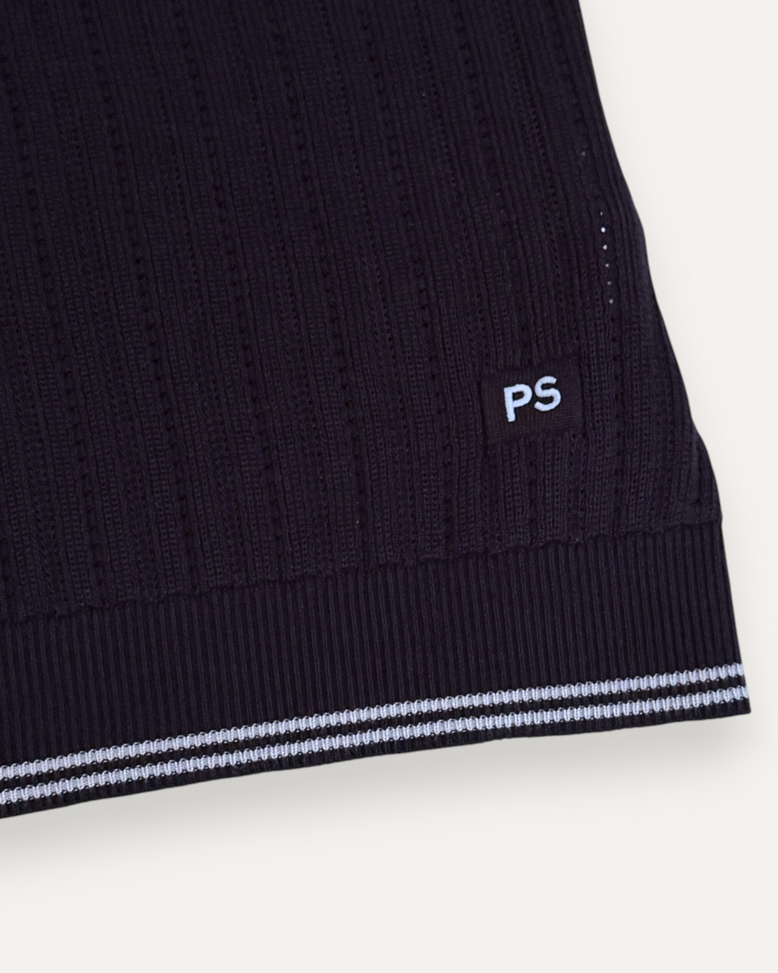 Knitted Polo Shirt Navy