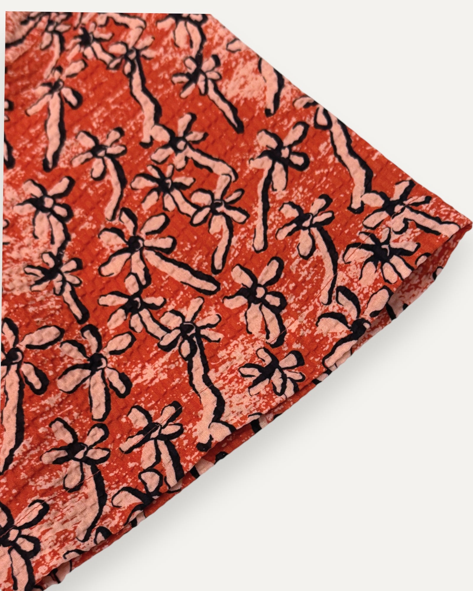 Field Floral Seersucker Casual Fit Shirt Orange