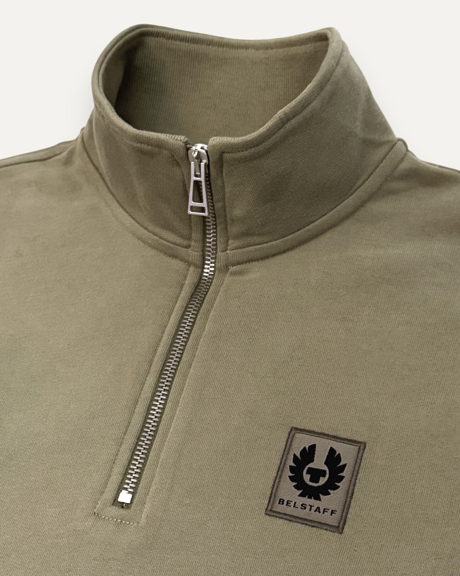 Belstaff Quarter Zip Sweatshirt Fatigue Green – Ted Williams